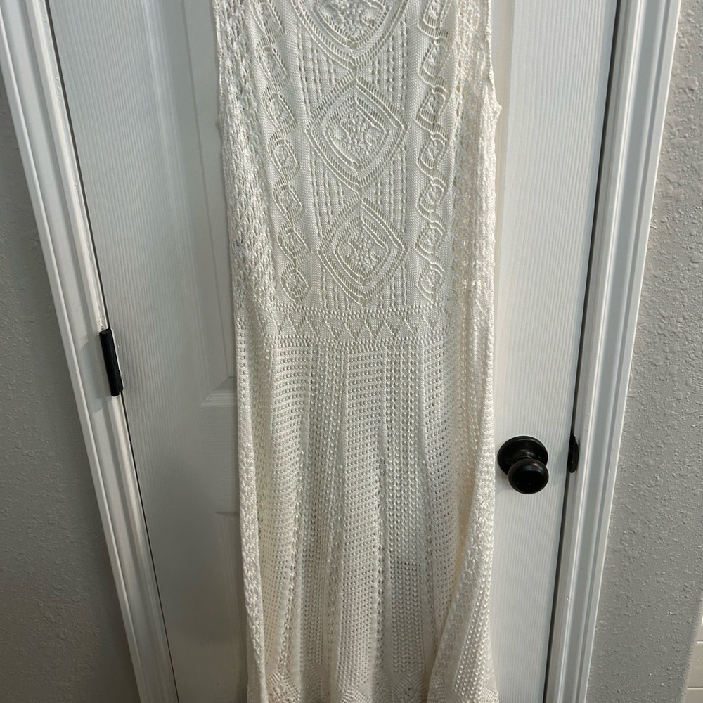 Polo Ralph Lauren white Cotton crochet Knit Pointelle Dress Size XL - Picture 7 of 8